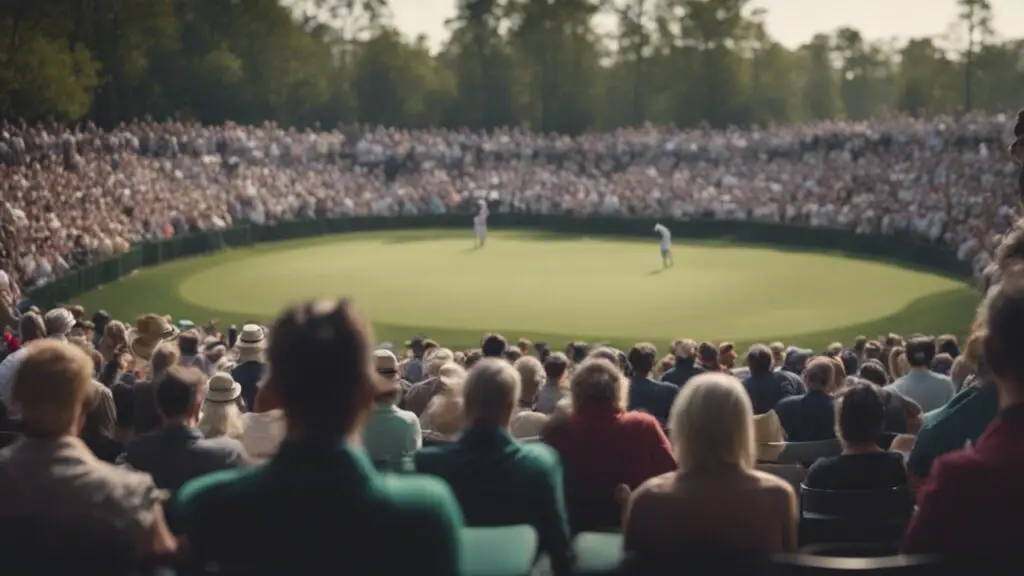 Peoples are watching The Masters Tournament at the Augusta National